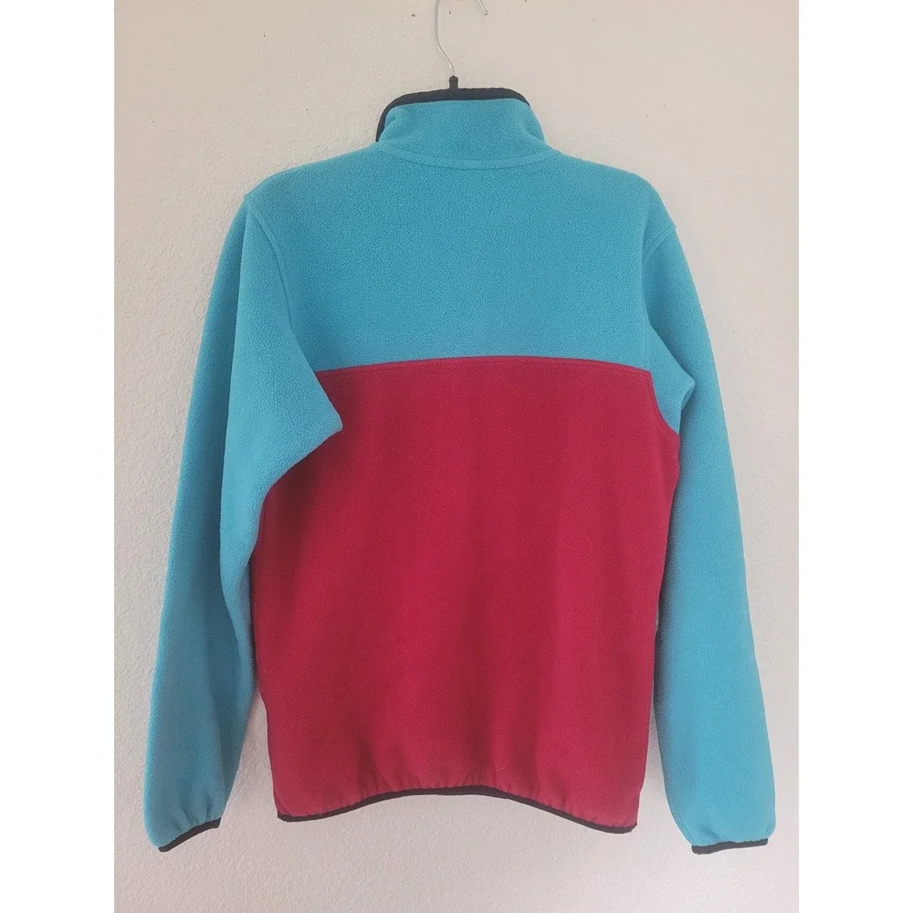 Patagonia Synchilla Snap-T Fleece Pullover Kids XXL 16 Blue Pink Colorblock #2 - Picture 3 of 7